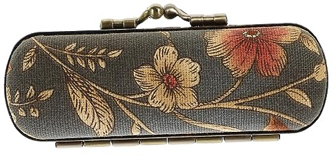 Healeved Estuche De Lápiz Labial Retro para Mujer con Espejo Caja Compacta Organizador Vintage Soporte De Lápiz Labial para Bolso Accesorio De Viaje Ligero