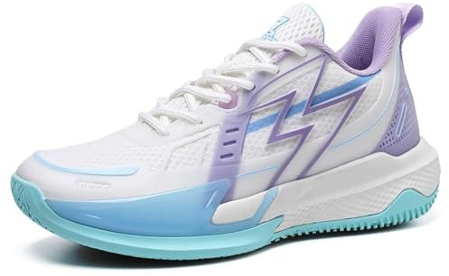 Solastride Zapatillas de Baloncesto Unisex Antideslizantes, Resistentes al Desgaste, Acolchadas, Transpirables, for Deportes al Aire Libre y Ocio.(Blue,37 EU)