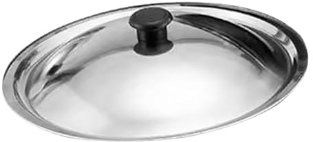 SHINEOFI Tapa de Olla de Acero Inoxidable y Adecuada para Hervir en Cocina con Pomo de Baquelita Varios estilos Resistente Varios estilos Cubierta para Sartenes y Ollas