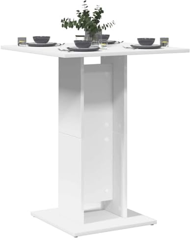 Generico Tavolo da Bistrot Bianco 60x60x75 cm in Legno Multistrato,Mobili,Tavoli,Tavoli da Cucina e Sala da pranzo-802102
