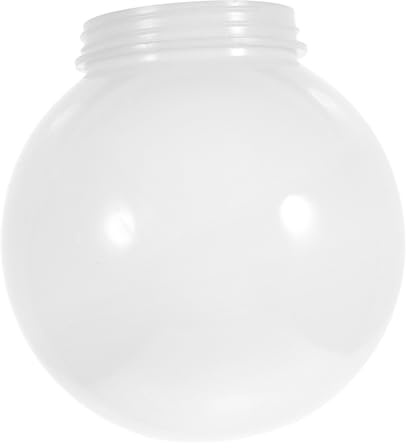 Genérico Pantalla de Lámpara Bola de Plástico Opalino de 150 MM Apertura de 7,5 CM, Accesorio para Lámparas de Jardín y Porche Montaje en Poste