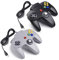 miadore 2x USB N64 Bit 64 Controller Joystick GamePad für Windows PC Mac Raspberry pi3 Retro pie (Grau/Schwarz)