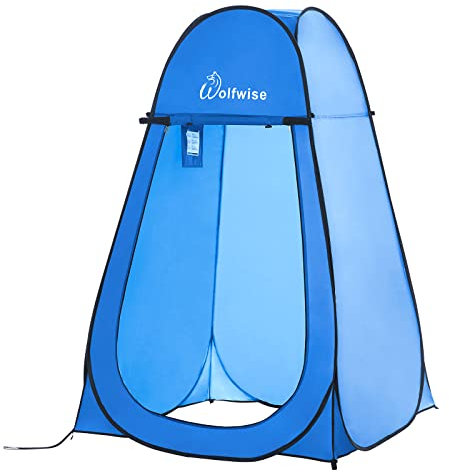 WolfWise Shower Privacy Toilet Tent Beach Portable Changing Dressing Camping Pop Up tents Room Sun Sunshade Baby Outdoor Backpack Shelter Canopy (Blue)