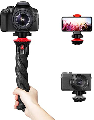 Fotopro Flexible Phone Tripod Bendable for Mini Camera Handheld Tripod Stand for Phone Vlogging Travel Video