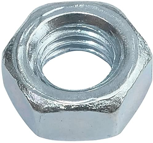 AERZETIX - C45711 - Lot de 100 - Écrous hexagonaux 6 pans - pièces métalliques/détachées/serrage/assemblage - en acier zingué - filetage M5 métrique femelle - bricolage - couleur argent