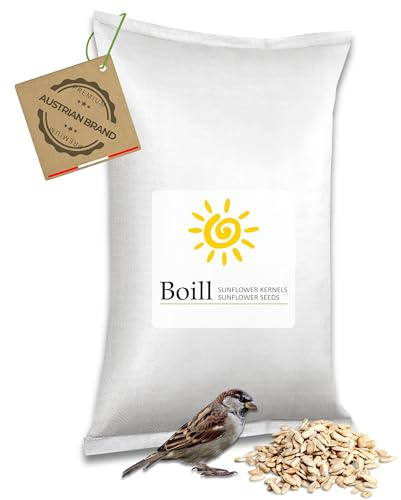 Peppar/solrosfrön skalade med 50 % brott – 25 kg. Fågelfoder, vilda fåglar foder