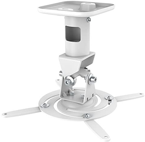 myWall H16-1WMSL, Deckenhalterung Beamer (Belastbarkeit 15kg, Deckenabstand: 215mm) weiß matt