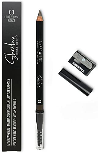 Sheila Cosmetics My Brow Pencil, Augenbrauenstift mit fester Formel, dermatologisch getestet, inkl. beigefügtem Spitzer, Made in Italy (03 Light Brown/Blonde)