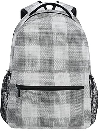 FJAUOQ Greys Plaid Jungen Mädchen Kinder Schulrucksäcke Büchertasche Grundschultasche Reiserucksack Tagesrucksack, Siehe Abbildung, Einheitsgröße