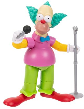 Los Simpsons - Figura Krusty de 13 cm Totalmente articulada - Figura Coleccionista de los Simpsons - para Niños 3 Años +