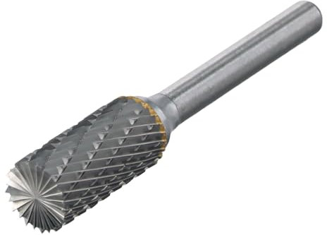 Hartmetallfräser,Hartmetall Frässtifte mit 1/4-Zoll-Schaft,Doppelschnitt Drehfeile,Frässtift-ø 12mm Zylinderendschnitt,Schneideisen für Stahlmetallbearbeitung,Polieren und Gravieren (A)