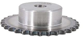 Piñón de cadena de rodillos dentados, piñón de transmisión de cadena de rodillos n.° 35, 46 dientes n.° 35-46T, paso de 3/8 for cadena de rodillos n.° 35H 06B sin orificios for tornillos de fijación