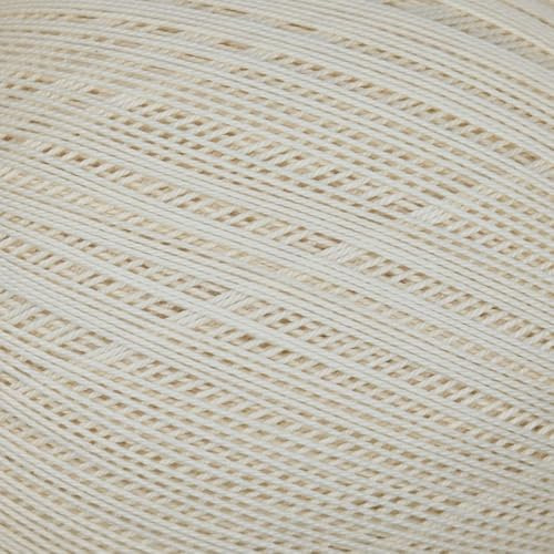 #10 Premium Mercerised Egyptian Cotton Crochet Thread - 3 Ply Pearl-Effect Finish - Soft, Strong & Lustrous - 100g - Daisy Crochet Cotton 010 Cream