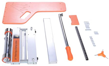 Fafeicy Cortador de Piso Laminado, Herramienta de Corte Múltiple de 13 Pulgadas para Madera y LVP LVT VCT, Espesor Máximo de 13 Mm, ángulos Ajustables para Instaladores Profesionales
