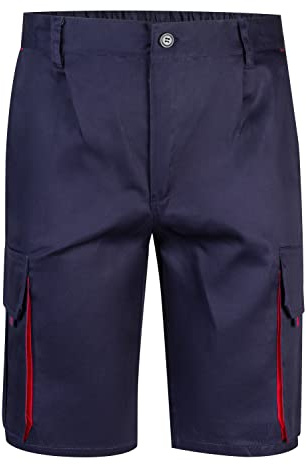 Velilla 103007 Bicolor Multipocket Bermudashorts, Marinblå och Röd, storlek 46
