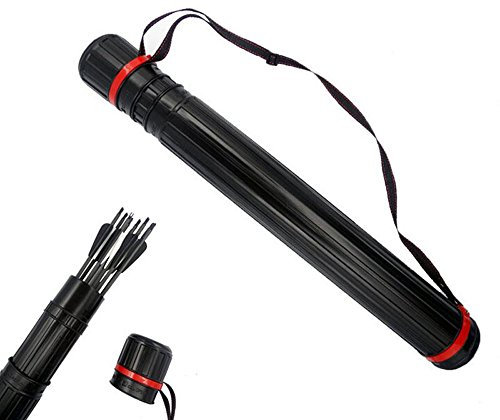 SHARROW Pfeil Köcher Kunststoff Pfeilköcher Röhrenköcher Pfeile Halter Mit 63-105cm Länge Einstellbar