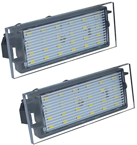 FanPaYY 2 Pièces Eclairage de plaque d'immatriculation Lampes arrière étanches pour Twingo Clio 3 Megane 2 Laguna Kangoo Master Trafic