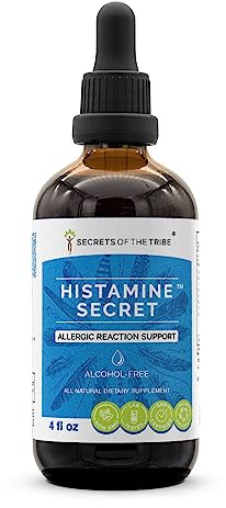 Secrets of the Tribe Histamine Secret Alcohol-Free Extract, High-Potency Herbal Drops, Tincture Made from Galangal, Licorice, Stinging Nettle, Watercress, Moringa, Stinging Nettle, Thyme 4 oz
