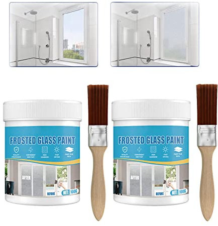 MQSHUHENMY Door and Window Shading Frosted Glass Paint, Frosted Glass Spray Paint, Frost Spray Paint for Glass, Frosted Glass Paint Door Window Shading Frosted Glass Paint Matte Hazy Frost (2Pcs)