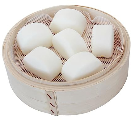 5 Stück Silikon Dämpfer Matte Dehydrator Blätter Antihaft Dampfer Mesh Pad Wiederverwendbare Dampfgarer Netz für Bambusdämpfer Reis Dim Sum (24CM/9.4 Zoll)