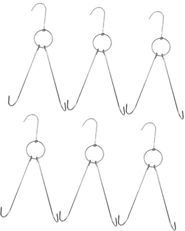 PRETYZOOM Ganci per Carne in Acciaio Inossidabile Set da 6 Ganci a S per Essiccazione e Affumicatura per Cucine Macellerie e