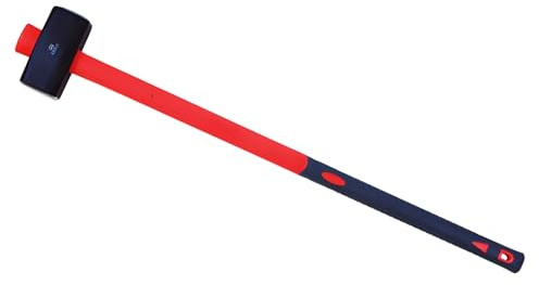 Bricoloco Large Mason Hammer Hammer for Breaking and Demolishing Stone and Concrete for Construction Construction - Highly Durable and Weather Resistant Fiberglass Anti-Vibration Handle (6 kg - Handle