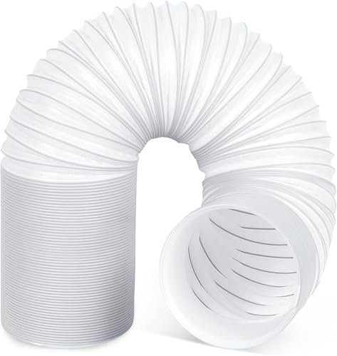 LINGKY Tubo Salida Aire Secadora Ø130 mm 2 Metros Tubo de escape Flexible PVC, para sistemas de aire acondicionado, secadora, campana extractora