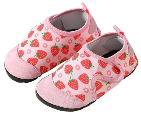 Kids Water Shoes Toddler Swim Shoes Non-Slip Swimming Pool Socks for Boys Girls Beach Aqua Socks (Strawberry, Toddler, 5.5, Numeric Range, UK Footwear Size System, 6, Medium)