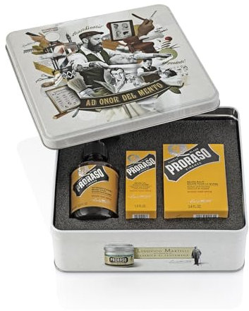 PRORASO Bartpflegeset, Wood & Spice, 3 teilig