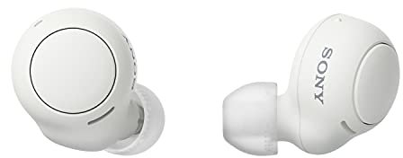 Sony WF-C500 True Wireless Headphones - Up to 20 hours battery life with charging case - Voice Assistant compatible - Built-in mic for phone calls - Reliable Bluetooth® connection - White (Renewed)
