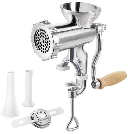 Metaltex JACK 8 - Picadora Carne 3 EN 1 Gran TAMAÑO, Acero.