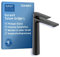Duravit Tulum Waschtischarmatur, Größe XL (Auslauf Höhe 222 mm), Wasserhahn Bad, Waschbecken Armatur, Schwarz Matt