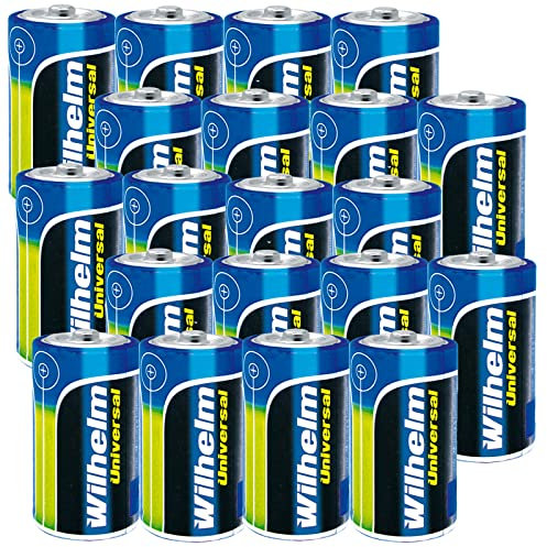 40 x Mono D Universal Wilhelm Alkaline Batterien LR20 1,5V