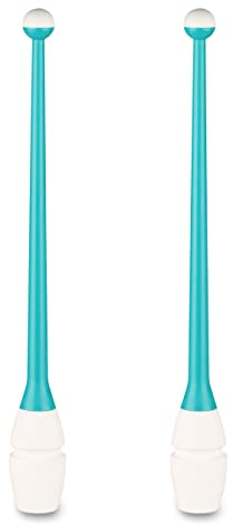 DRUNA Mazas Engarzables de Tecnocaucho Indigo 36 cm (Turquesa-Blanco)