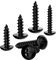 320 PCS M3 M4 Black Round Head Self Tapping Screws
