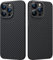 memumi Carbon Hülle für iPhone 15 Pro, 0,5 mm Superdünne, Hülle aus echter Aramidfaser [100% Aramidfaser] mit Fallschutz in Militärqualität für iPhone 15 Pro -Schwarz