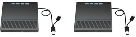 LYEAA 7-i-1 USB 3.0 typ C extern DVD/CD-brännare skrivläsare med SD/TF-port, bärbar optisk enhet för Windows laptop