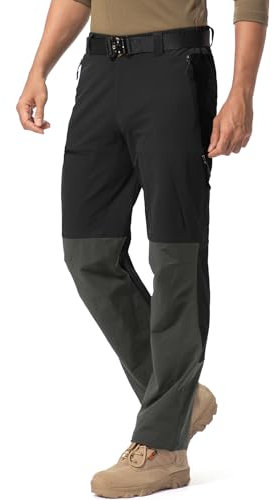 yeyity Wanderhose Herren Outdoor Hosen Robust Atmungsaktiv Langlebig Trekkinghose Cargo Arbeitshosen Männer zum viele Outdoor-Aktivitäten (6237,Schwarz,L)