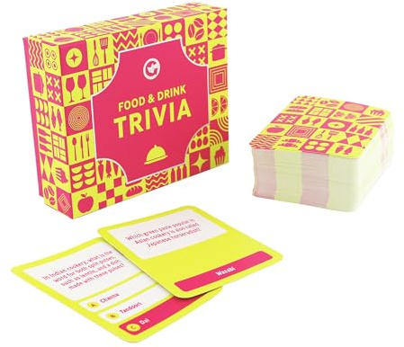 Ginger Fox Food & Drink Trivia Card Game | Fun and Challenging Quiz for Foodies, Drink Lovers, and Trivia Fans | Great for Game Nights, Parties, and Gatherings | Test Your Knowledge