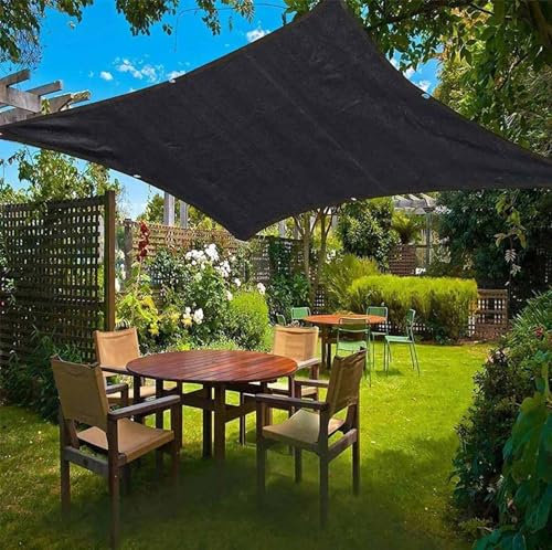 Filet Ombrage Pergola Sable Ombrage Terrasse Toile Pergola 4x3 Filet d'ombrage pour Plantes Jardin Balcon/Garage/Ferme/Voitures/Pergola,black-2x4m