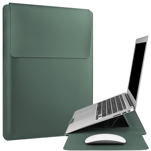HoYiXi 13.3 Zoll Laptop Hülle Kompatibel mit New MacBook Pro 14 /MacBook Air 13(M1 M2)/ASUS Vivobook 14/HP Pavilion X360/Dell HP ASUS Acer Huawei Matebook 14'' Laptop Sleeve case,Grün