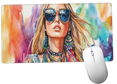 Colorido Alfombrilla Ratón 1400x600x3mm Alfombrilla Raton XXL con Base de Goma Antideslizante, Accesorios Gaming Sexy, Ordenador Gamer Regalos, Mouse Pad Gaming Mejora La Precisión Y La Velocida Y1242