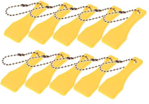 HOMSFOU 10 Pezzi gratta e vinci della lotteria raschiatori di biglietti gratta biglietti con piccolo lotteria dei gratta e vinci raschietto per biglietto della lotteria plastica Giallo