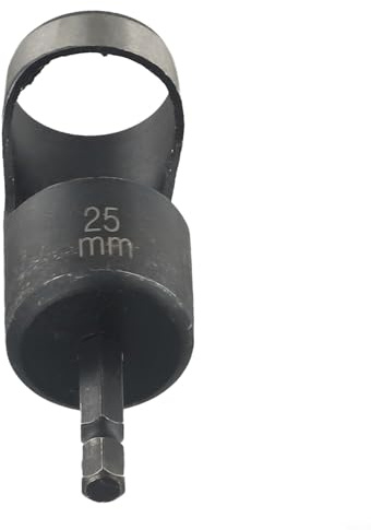 Adaptador de broca hueca de vástago hexagonal para cuero, cartón, plástico, goma, vinilo, materiales de juntas, acero al carbono de 2-25 mm (25 mm)