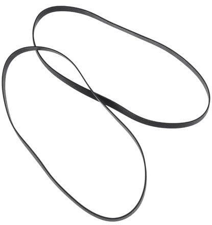 TOYZFRIENDY Courroie de Platine Tourne-disque en Caoutchouc 2 Pièces, Accessoire Remplacement pour Phonographe et Magnétophone, 145 Mm X 5 Mm, Usage Audio Domestique, Couleur Noire