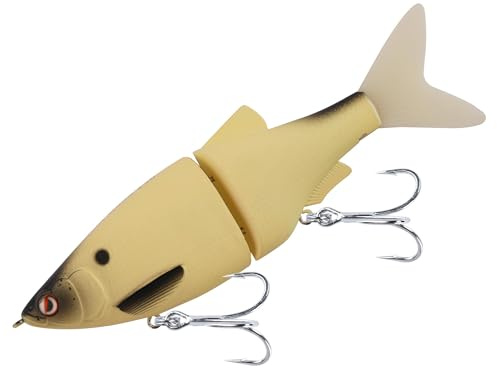 LITTMA Shiner Glide 130 Glide Baits, Slow Sinking Subtle S-Curve Action Jointed Swimbait - Midwest, South Lakes, Rivers, Freshwater Lure for Bass, Trout, Pike