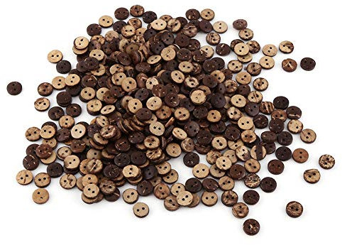 400 Stücke Nähen Knöpfe Natürliche Brown Coconut Shell 2 Löcher Scrapbooking Decor DIY Zubehör 10mm