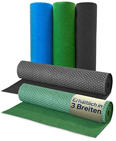 Primaflor Premium Rasenteppich - PARK, Grün, 4,00m x 4,00m| Viele Größen | Wasserdurchlässiger Vliesrasen mit Noppen | Robuster Outdoor Bodenbelag als Meterware für Balkon und Terrasse