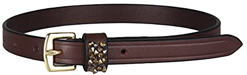 Sporenriemen aus Leder Lupine | 46 cm | Besonderes Design | mit silberner Schnalle