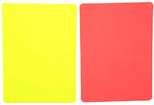 OUKENS Schiedsrichterkarten, Rote und gelbe Karten PVC Fußball Rote und gelbe Karten Rekordfußballspiele Fußball Warn- und Auswerfekarten Schiedsrichter-Werkzeugausrüstung 4.3 x 3.1 in